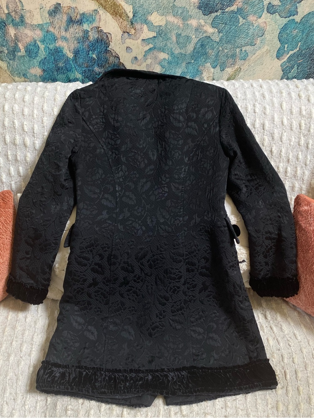 {Nanette Lepore} Jacquard and Velvet Coat - Picture 2 of 8